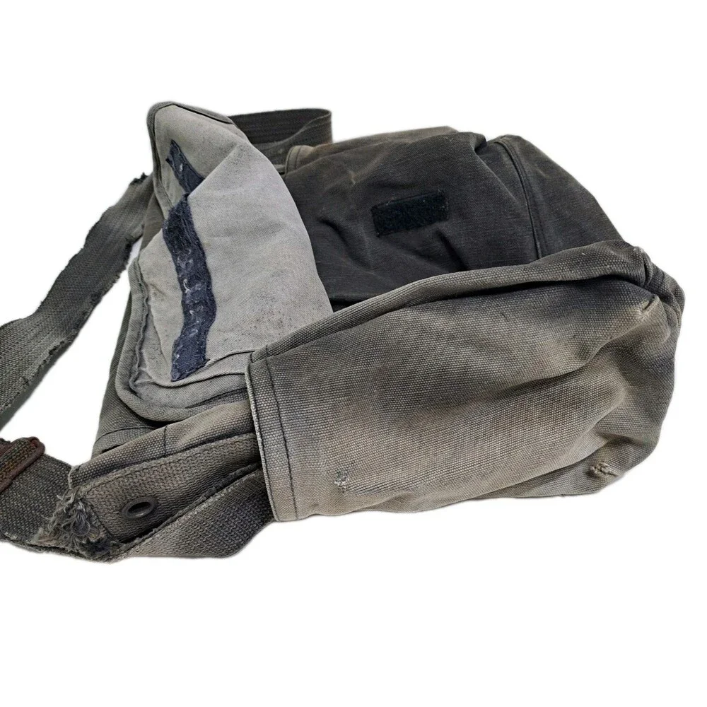 Rothco Canvas Green Brown Messenger Bag Distressed Retro Vintage Army